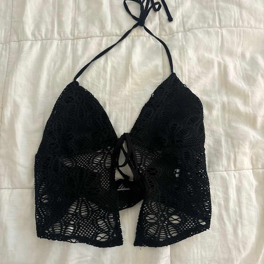 Bershka Black Lace Top